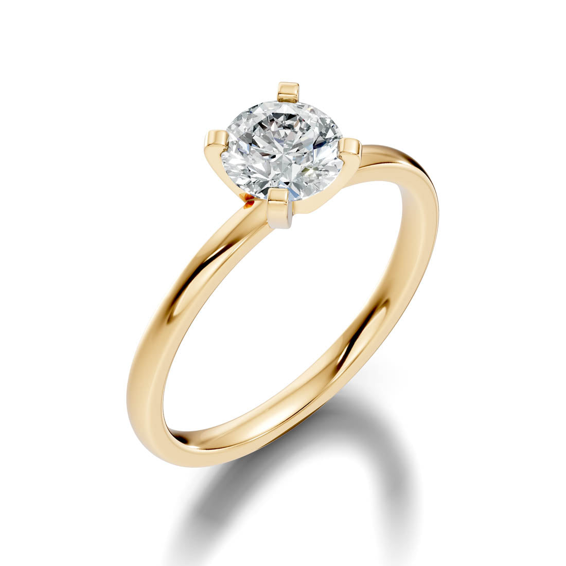 1.00 Ct. Round Diamond Classic Peg Solitaire Ring (b10-a) 12