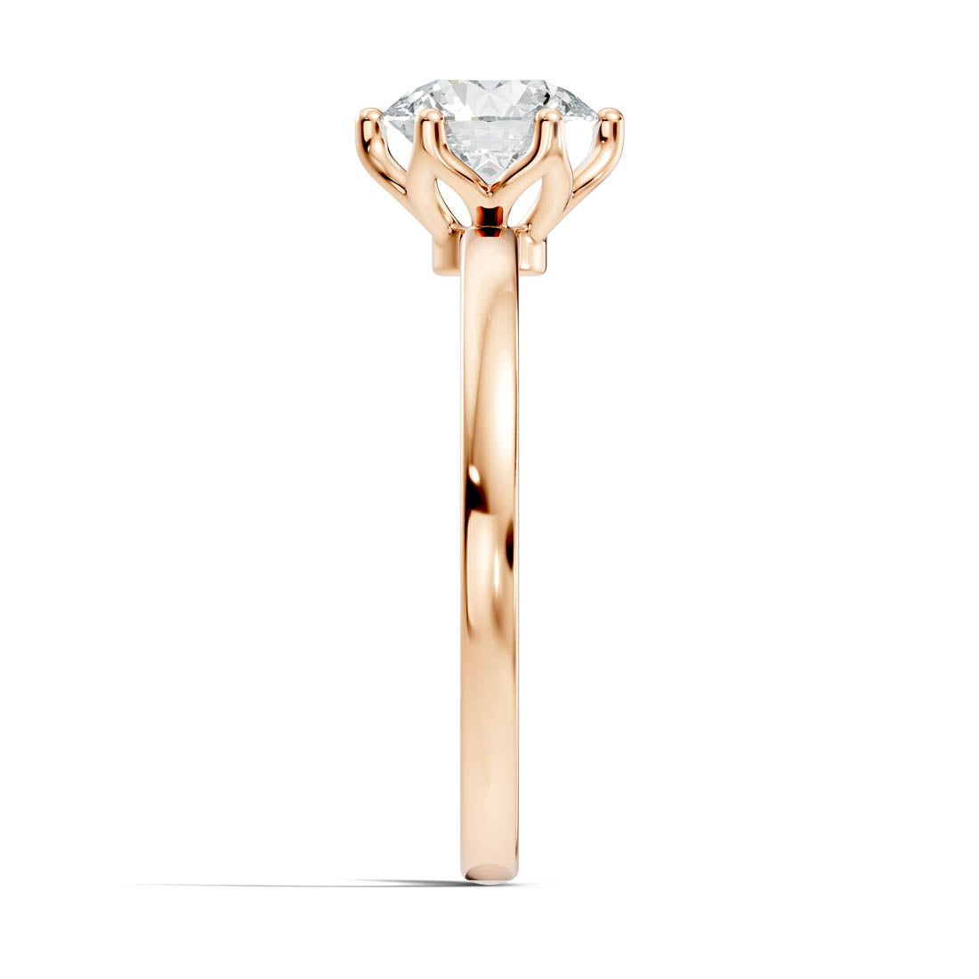 1.00 Ct. Round Diamond Solitaire Ring with Six-Prong Setting (b11-a) 12