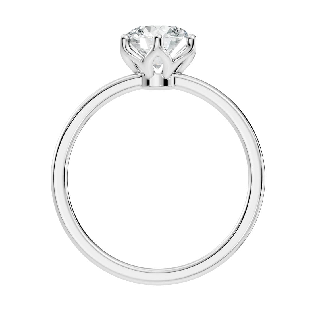 1.00 Ct. Round Diamond Six-Prong Solitaire Ring (b11-a) 5