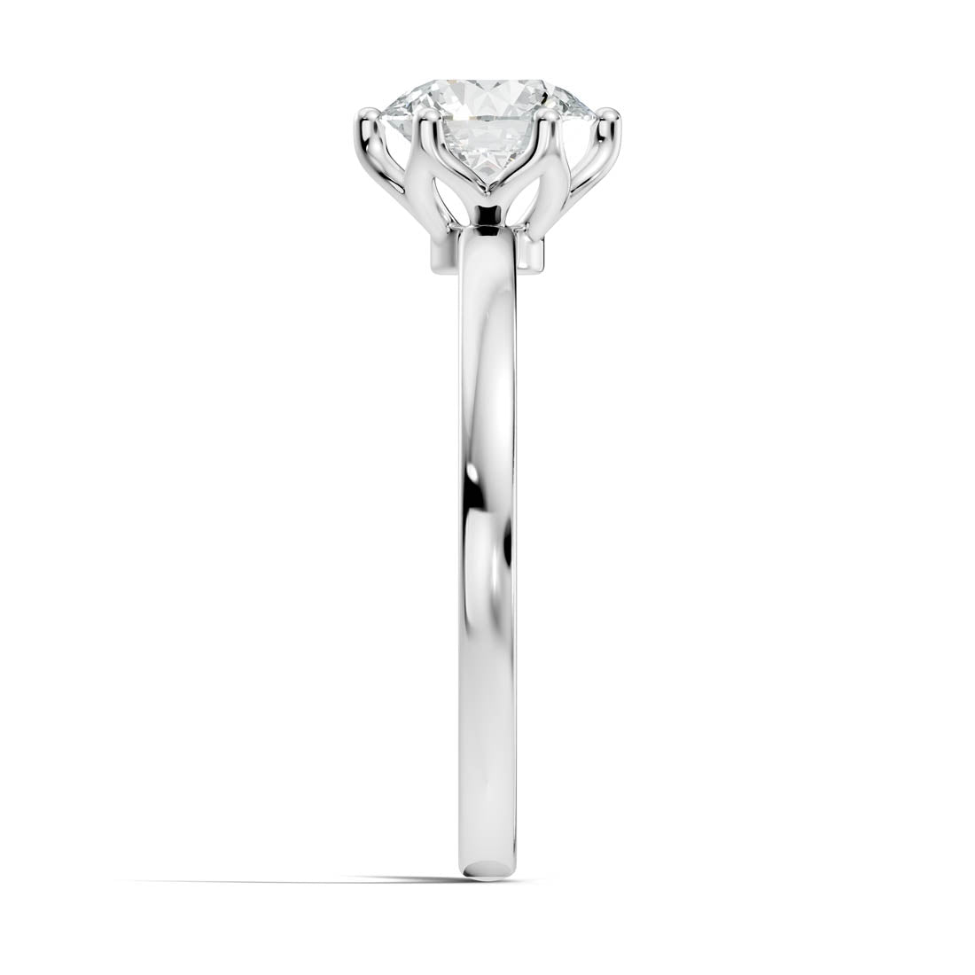 1.00 Ct. Round Diamond Six-Prong Solitaire Ring (b11-a) 7