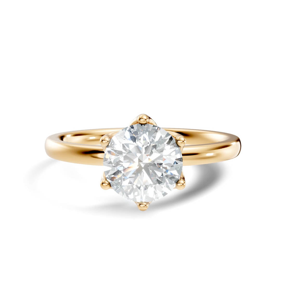 1.00 Ct. Round Diamond Six-Prong Solitaire Ring (b11-a) 13