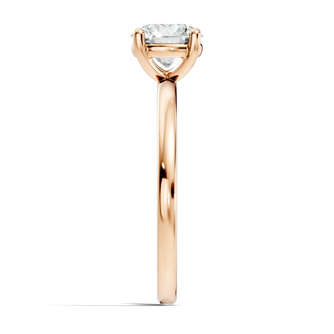.50-1.00 Ct. Round Diamond Solitaire Ring with Four-Prong Setting (b12-a) 12