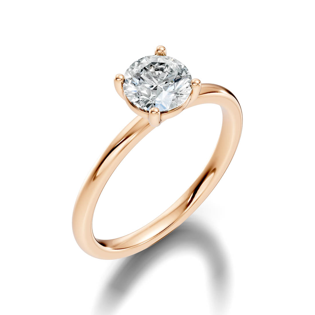 .50-1.00 Ct. Round Diamond Solitaire Ring with Four-Prong Setting (b12-a) 9
