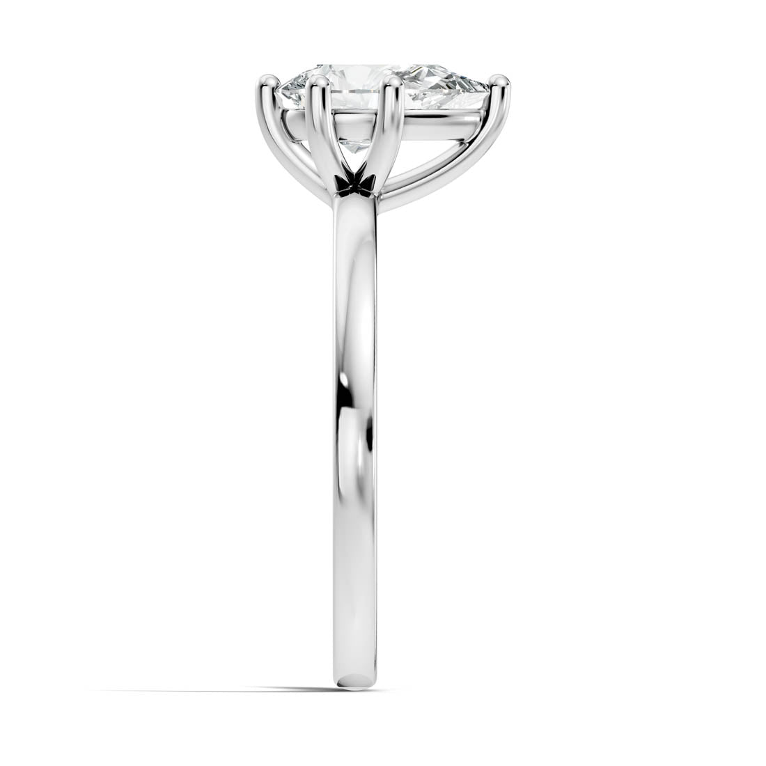 .50-1.00 Ct. Pear-Cut Diamond Solitaire Ring with Five-Prong Setting (b12-c) 13