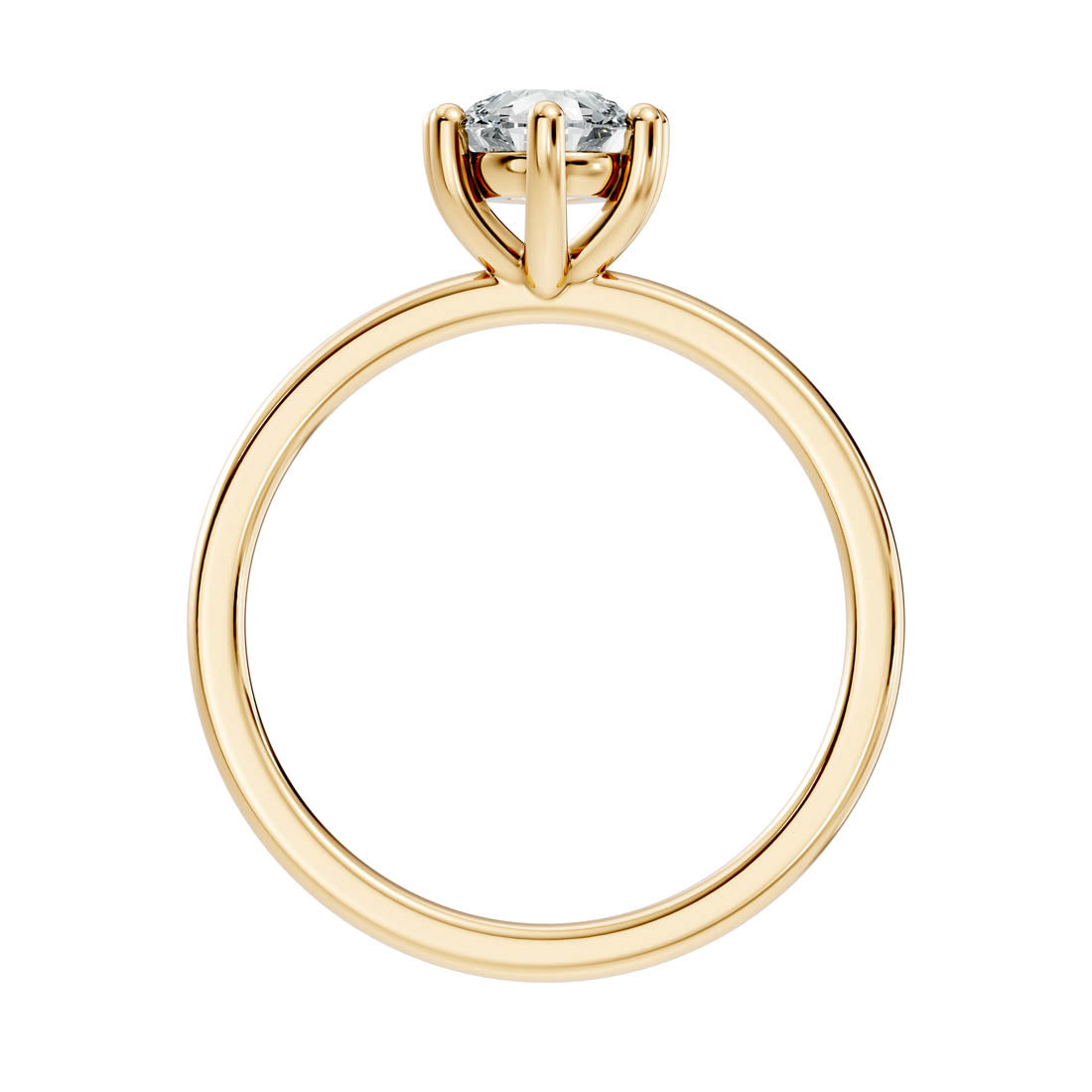 .50-1.00 Ct. Pear-Cut Diamond Solitaire Ring with Five-Prong Setting (b12-c) 14