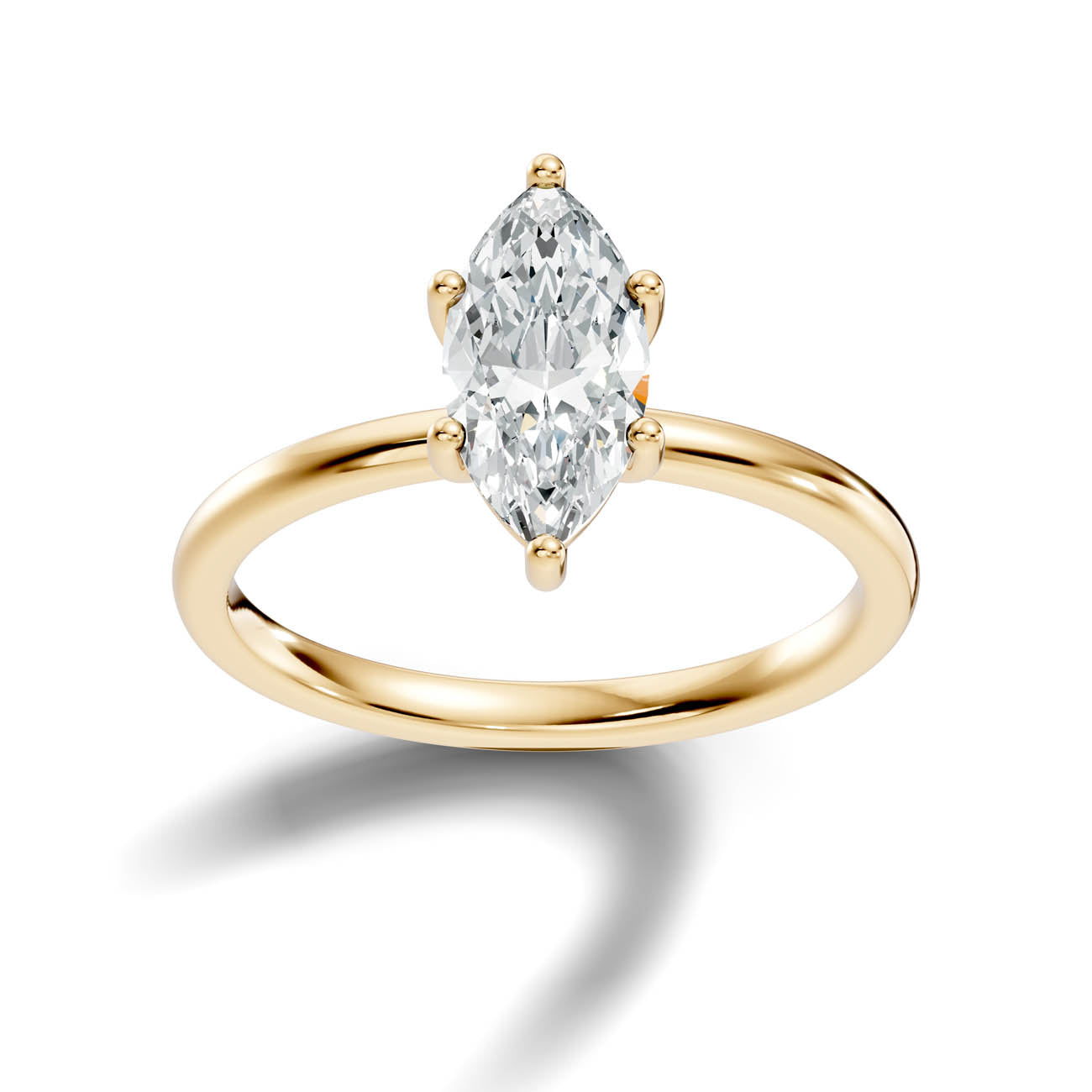 .50-1.00 Ct. Marquise Cut Diamond Solitaire Ring with Classic Prong Setting (b12-f) 4