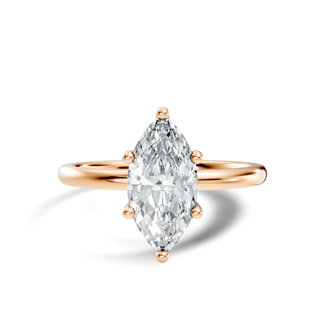 .50-1.00 Ct. Marquise Cut Diamond Solitaire Ring with Classic Prong Setting (b12-f) 10
