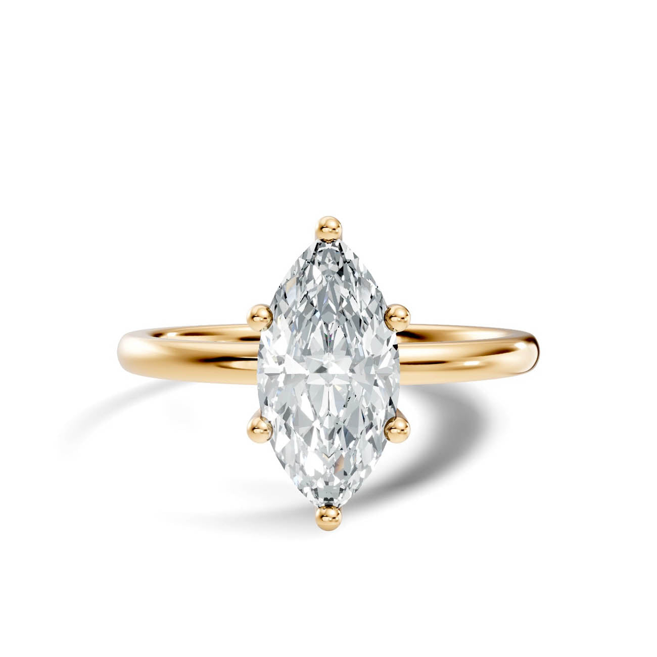 .50-1.00 Ct. Marquise Cut Diamond Solitaire Ring with Classic Prong Setting (b12-f) 3