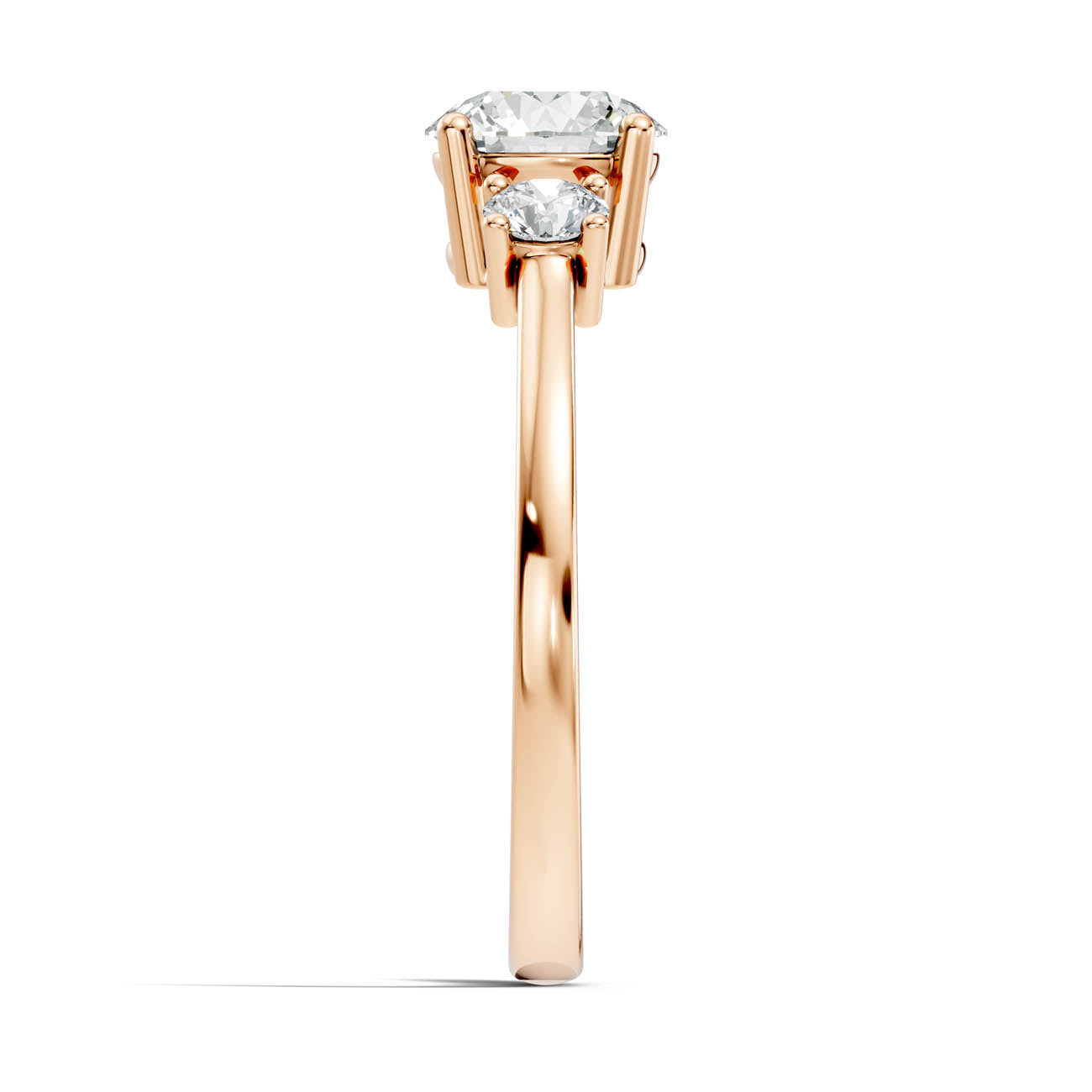 .50-1.00 Ct. Classic Round Diamond Ring with Round Side Stones (b14-a) 15