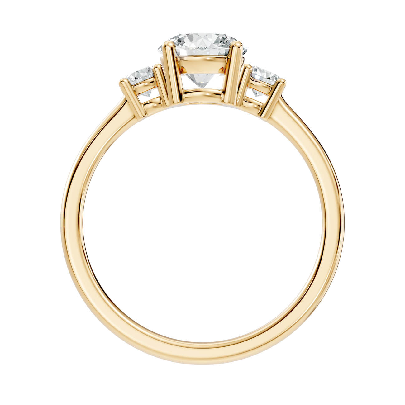 .50-1.00 Ct. Classic Round Diamond Ring with Round Side Stones (b14-a) 6