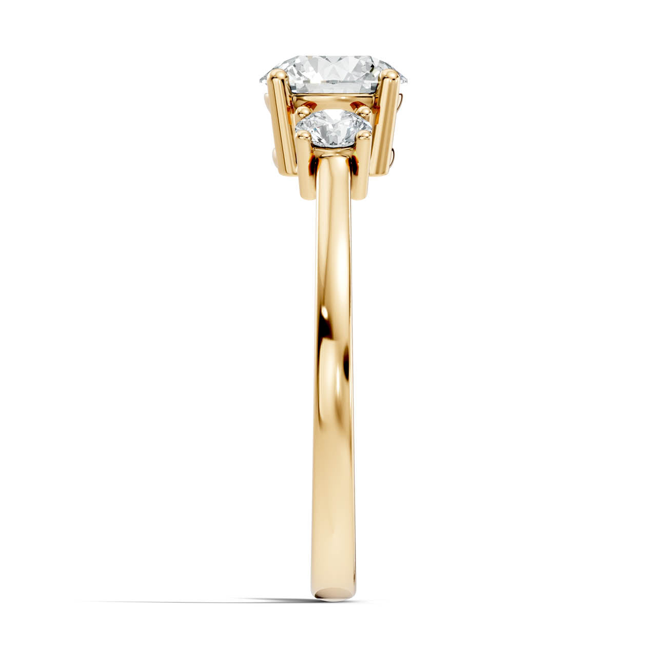 .50-1.00 Ct. Classic Round Diamond Ring with Round Side Stones (b14-a) 5