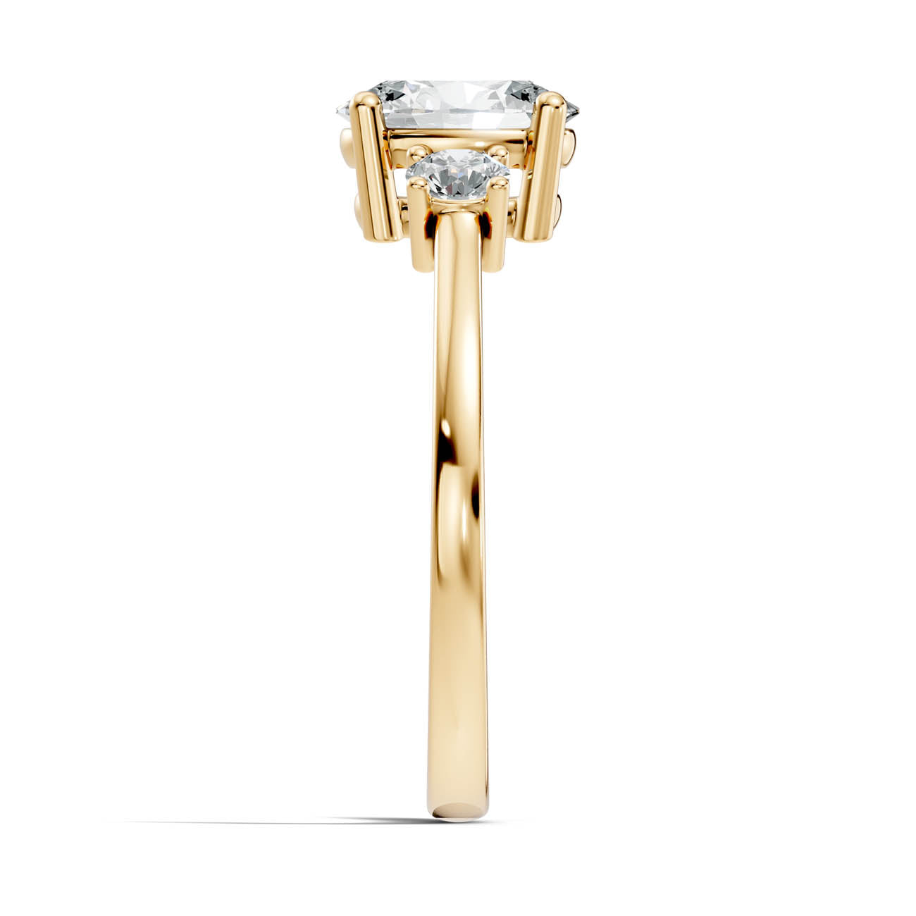 .50-1.00 Ct. Classic Oval Diamond Ring with Round Side Stones (b14-b) 13