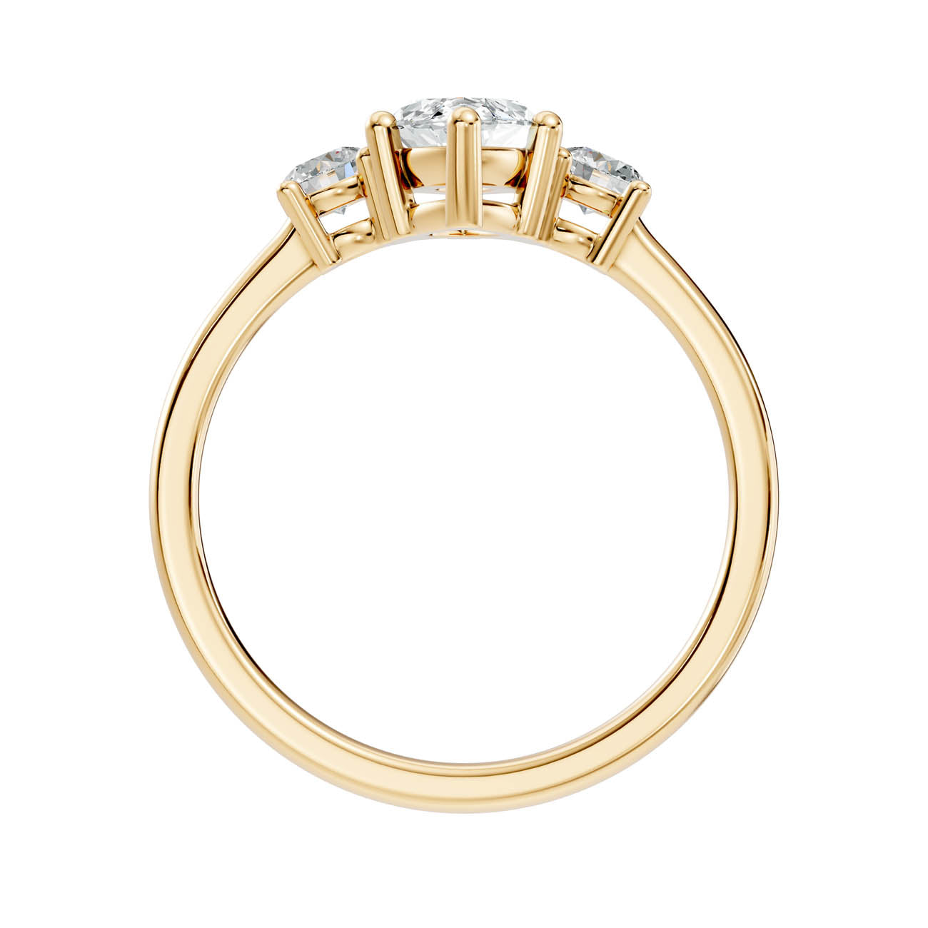.50-1.00 Ct. Classic Marquise Diamond Ring with Round Side Stones (b14-f) 15