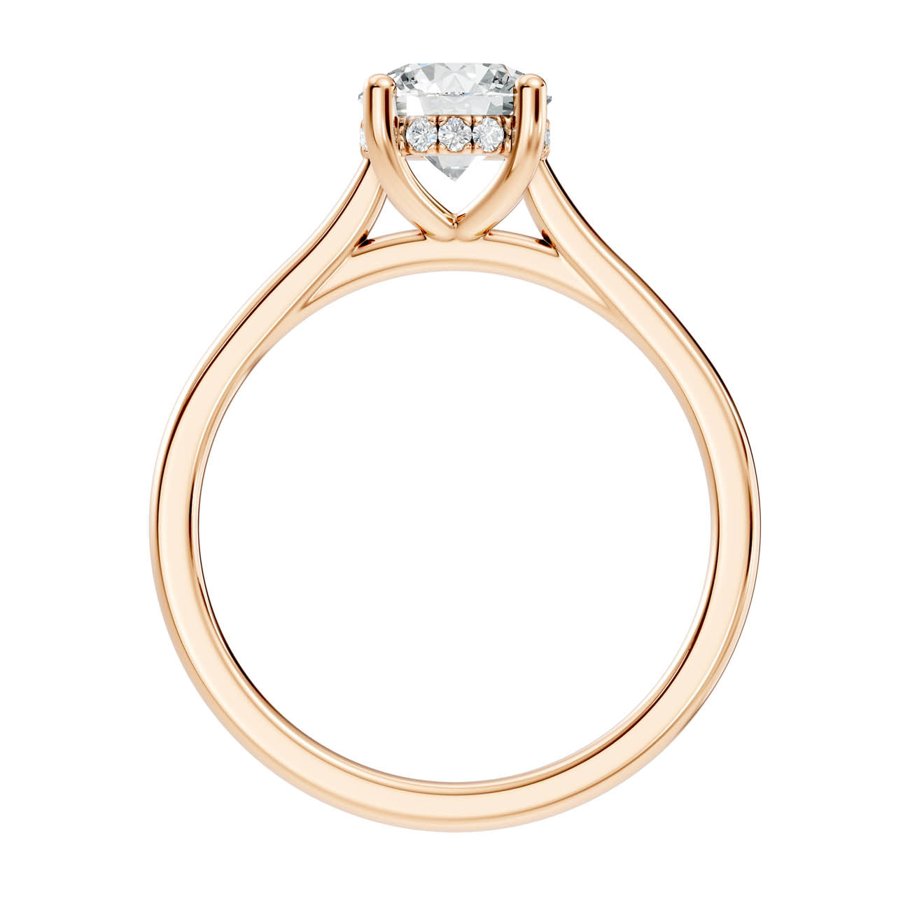 .50-1.50 Ct. Round Diamond Ring with Hidden Halo and Four-Prong Setting (b16-a copy) 4