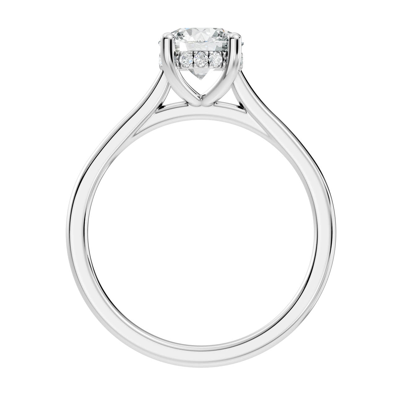 .50-1.50 Ct. Round Diamond Ring with Hidden Halo and Four-Prong Setting (b16-a copy) 7