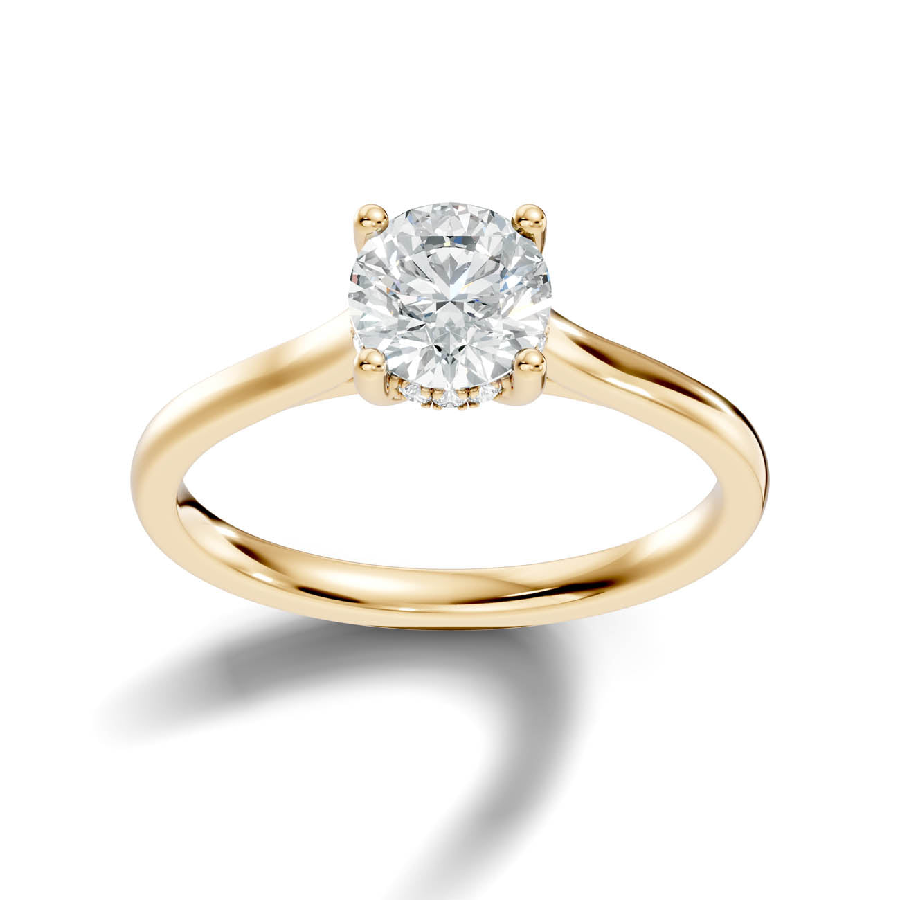 .50-1.50 Ct. Round Diamond Ring with Hidden Halo and Four-Prong Setting (b16-a copy) 12