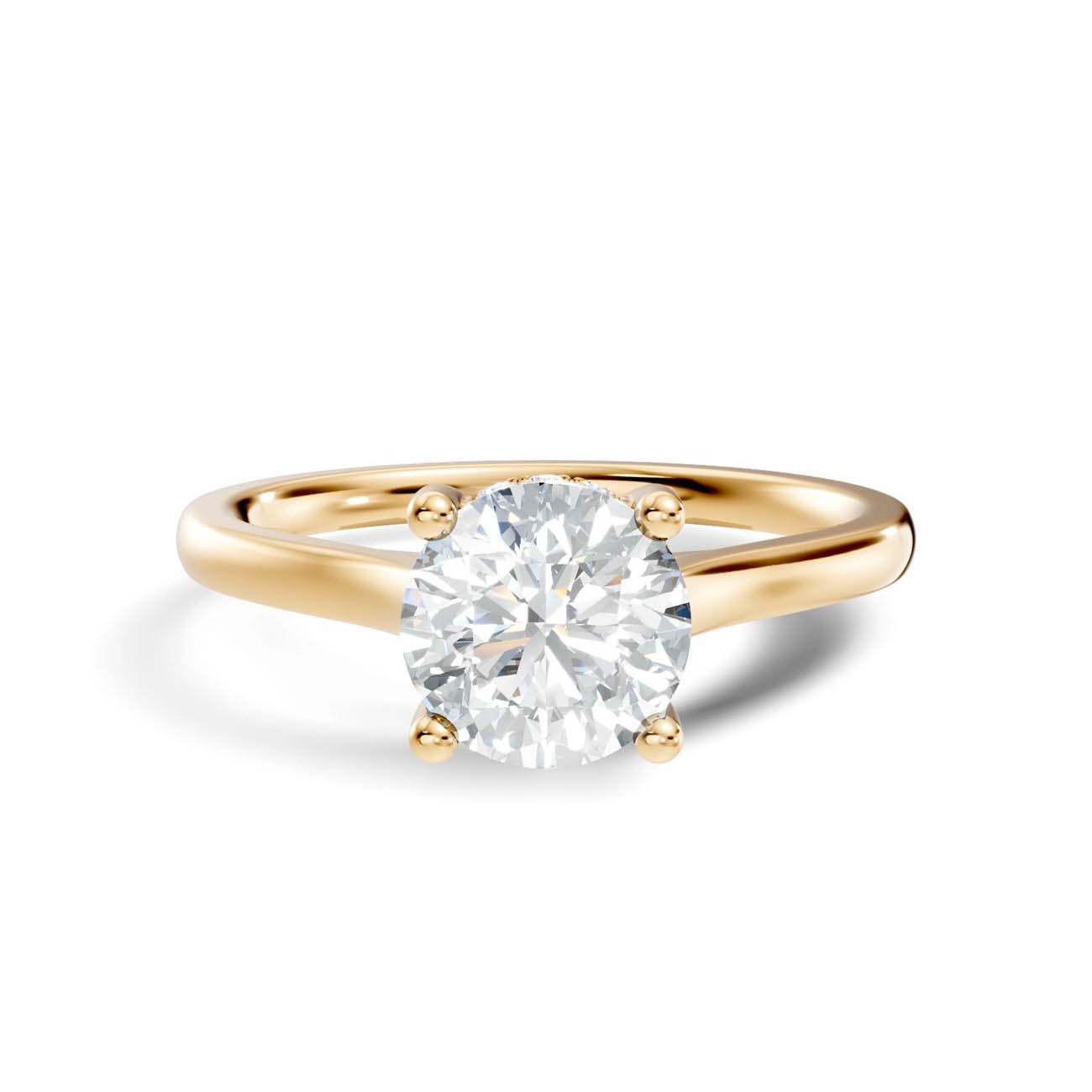 .50-1.50 Ct. Round Diamond Ring with Hidden Halo and Four-Prong Setting (b16-a copy) 3