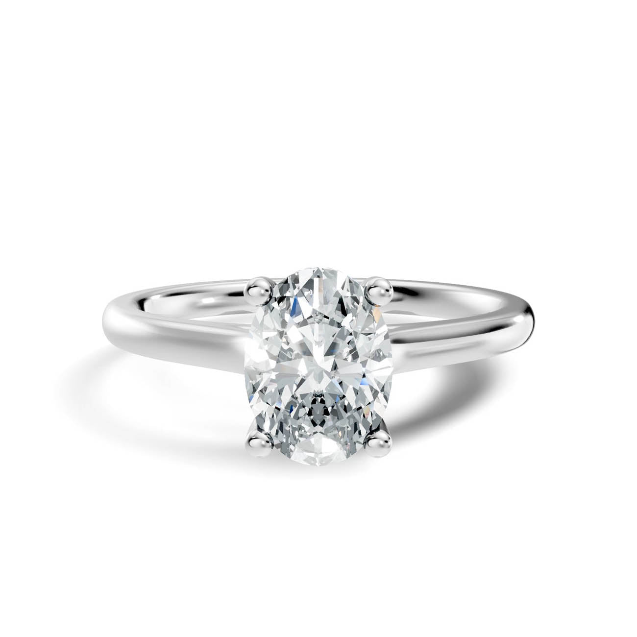 .50-1.50 Ct. Oval Diamond Ring with Hidden Halo and Four-Prong Setting (b16-b copy) 6