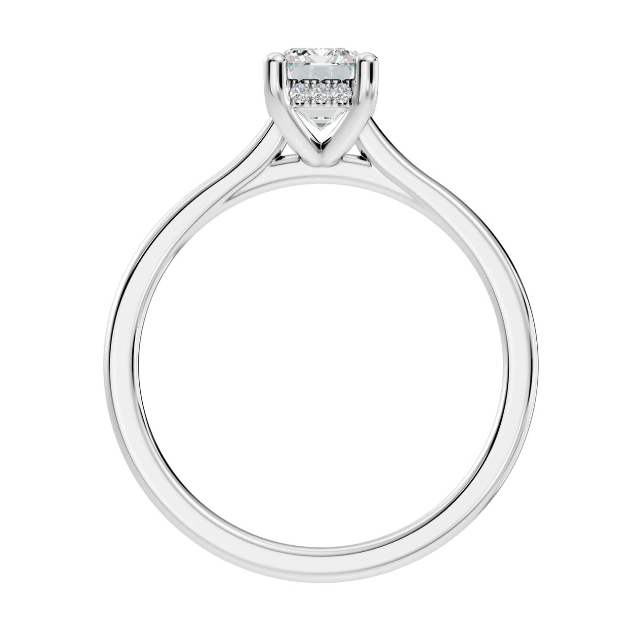 .50-1.50 Ct. Emerald Cut Diamond Ring with Hidden Halo and Four-Prong Setting (b16-c copy) 8