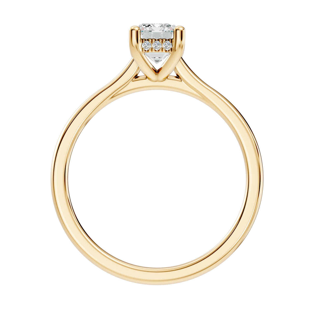 .50-1.50 Ct. Emerald Cut Diamond Ring with Hidden Halo and Four-Prong Setting (b16-c copy) 11