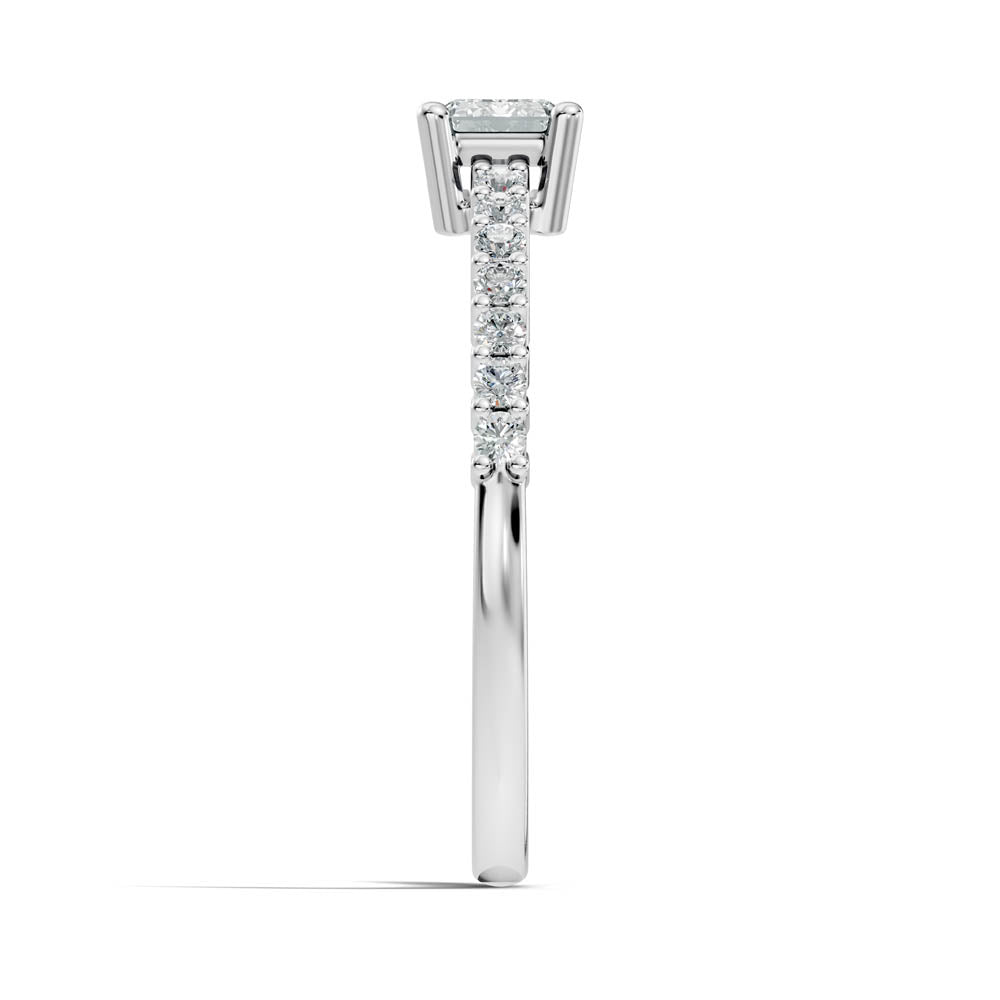 .68 Ct. Emerald Cut Diamond Pavé Band Ring (b2-a) 7