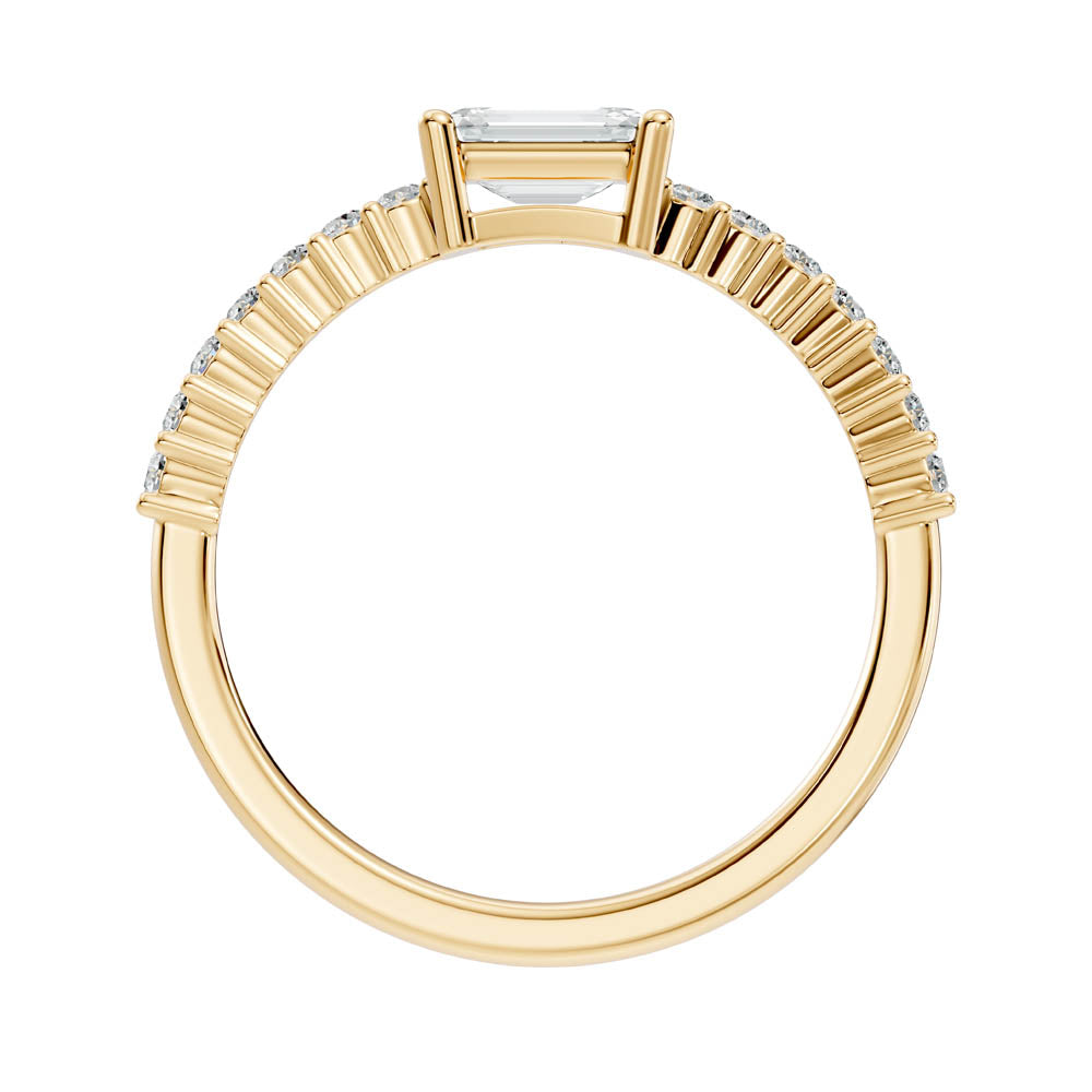 .68 Ct. Emerald Cut Diamond Pavé Band Ring (b2-a) 9