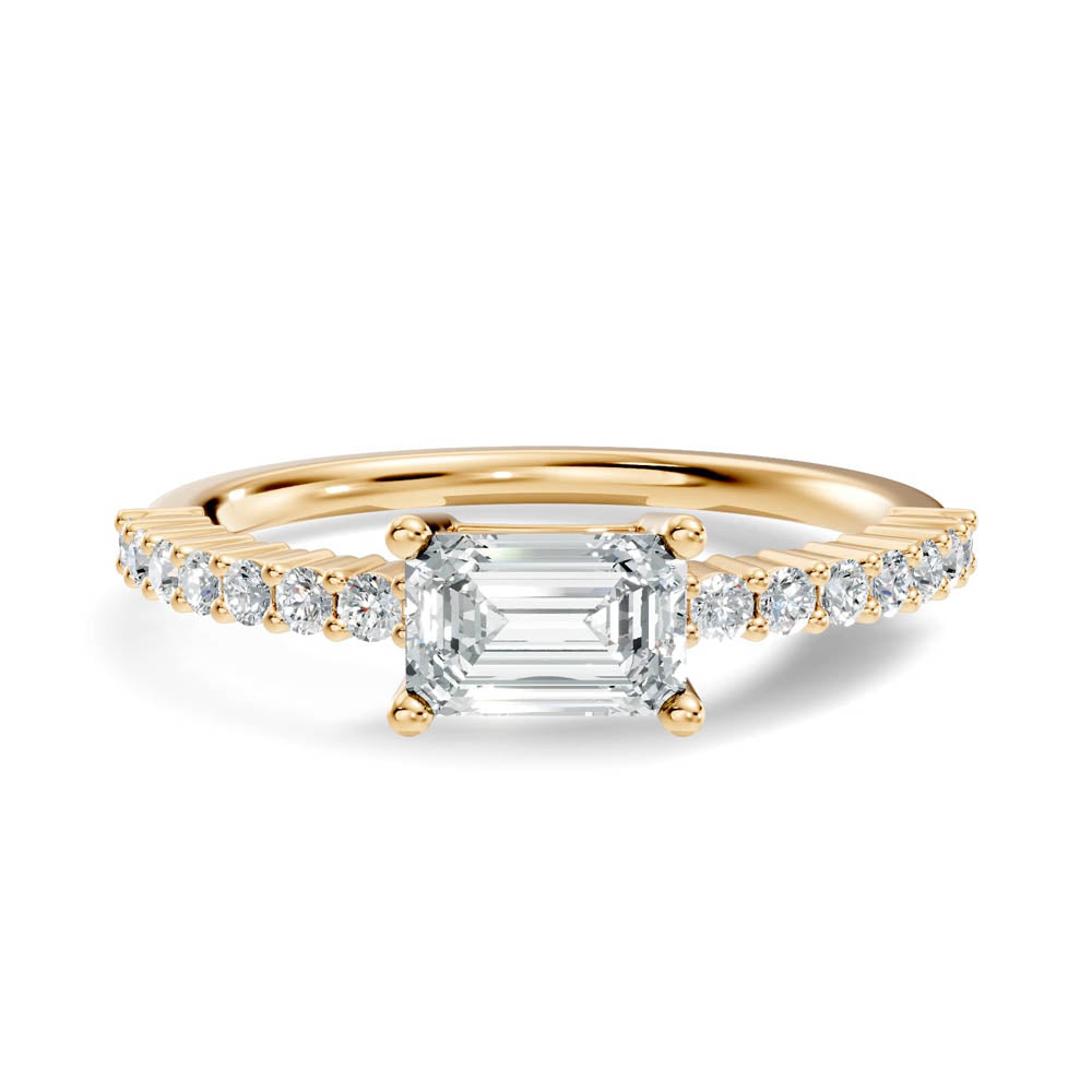 .68 Ct. Emerald Cut Diamond Pavé Band Ring (b2-a) 15