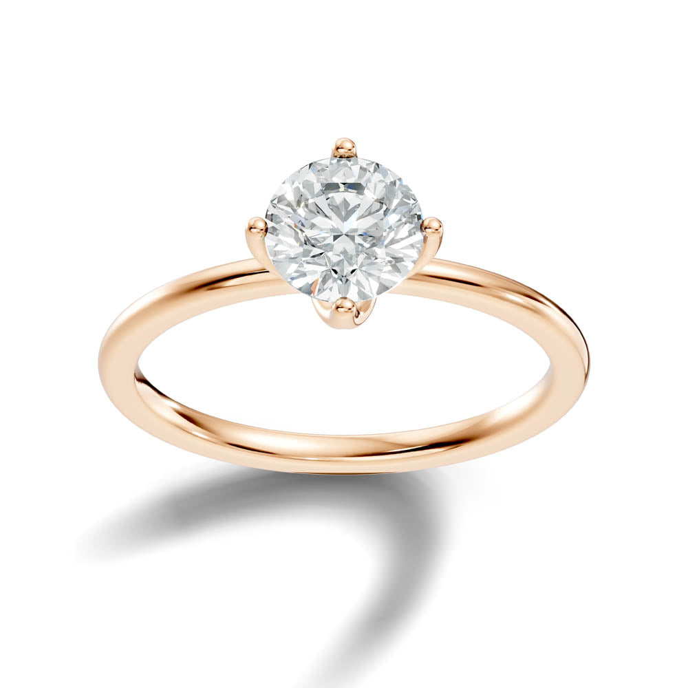 1.00 Ct. Round Cut Diamond Classic Solitaire Ring (b7-a)