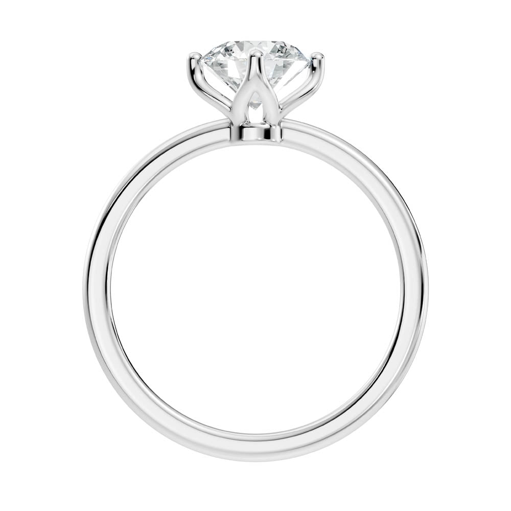 1.00 Ct. Round Diamond Solitaire Ring with Classic Prong Setting (b7-a) 12