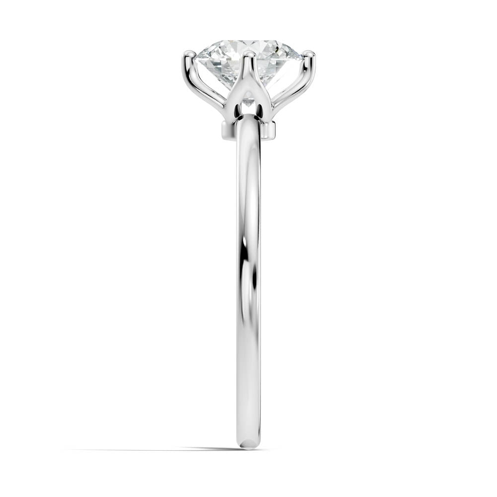 1.00 Ct. Round Cut Diamond Classic Solitaire Ring (b7-a) 7