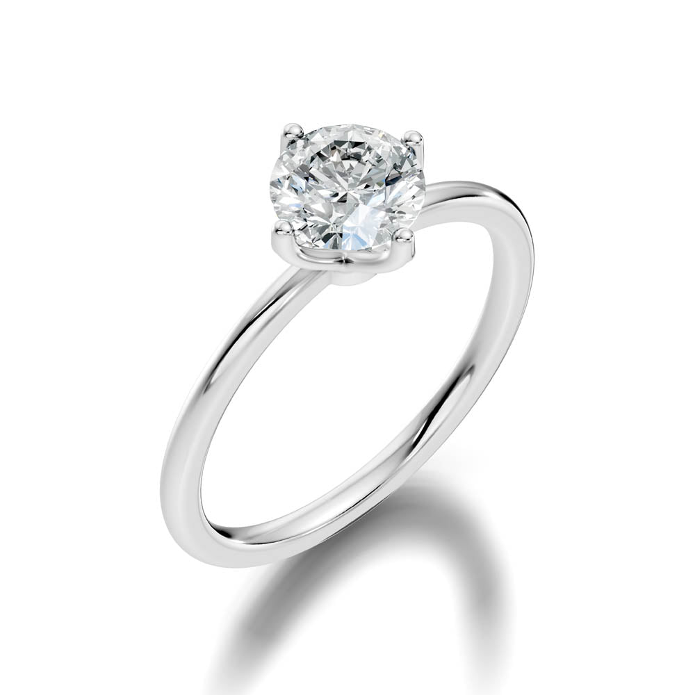 1.00 Ct. Round Diamond Solitaire Ring with Classic Prong Setting (b7-a) 7