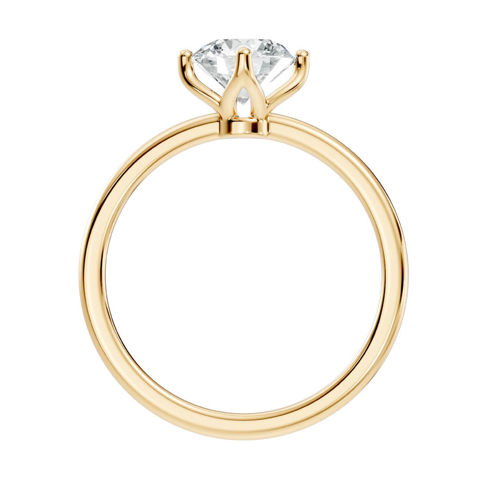 1.00 Ct. Round Diamond Solitaire Ring with Classic Prong Setting (b7-a) 5