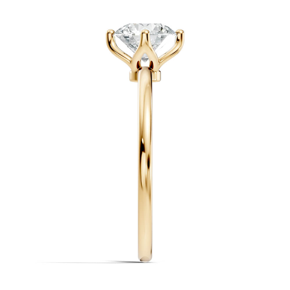 1.00 Ct. Round Diamond Solitaire Ring with Classic Prong Setting (b7-a) 4