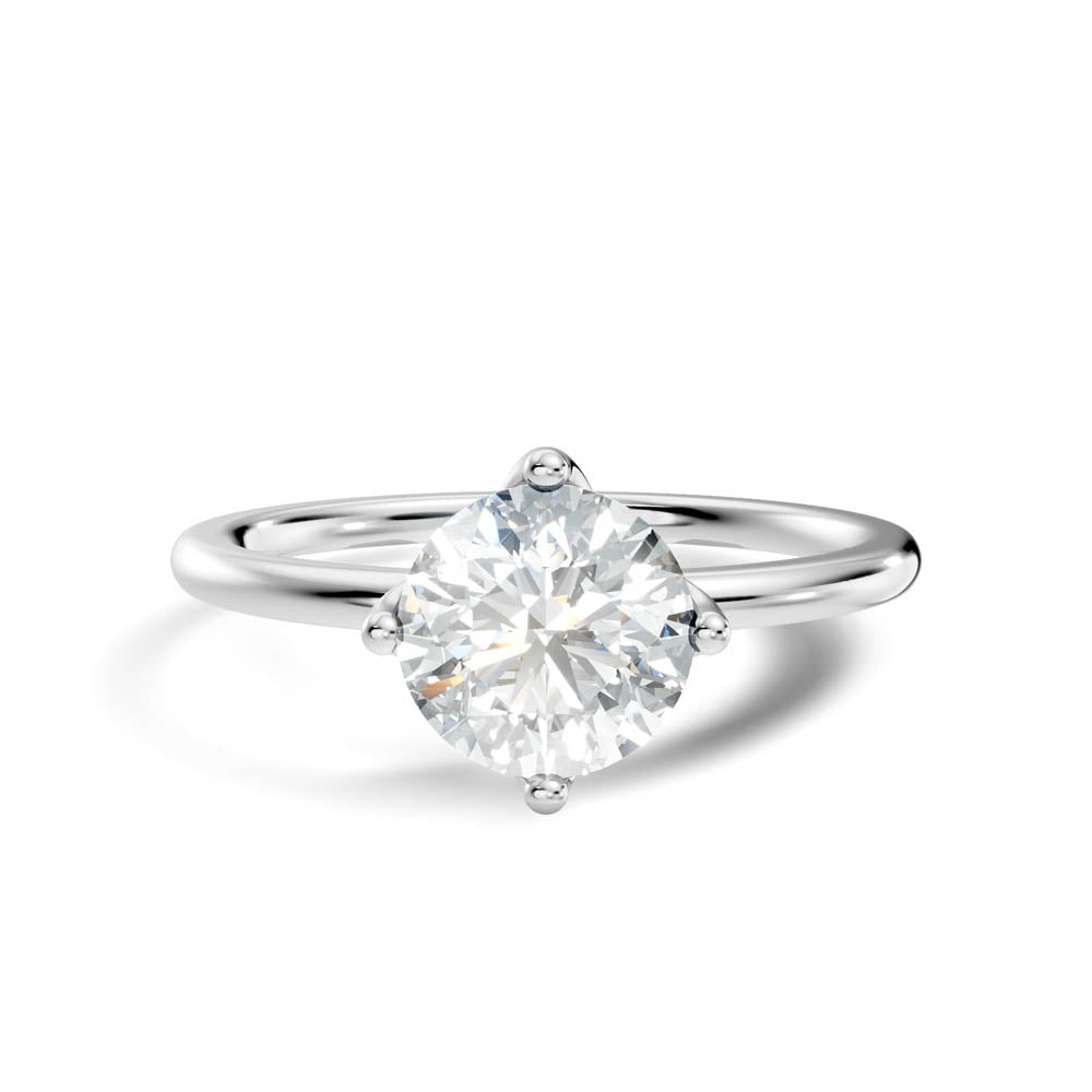 1.00 Ct. Round Diamond Solitaire Ring with Classic Prong Setting (b7-a) 6