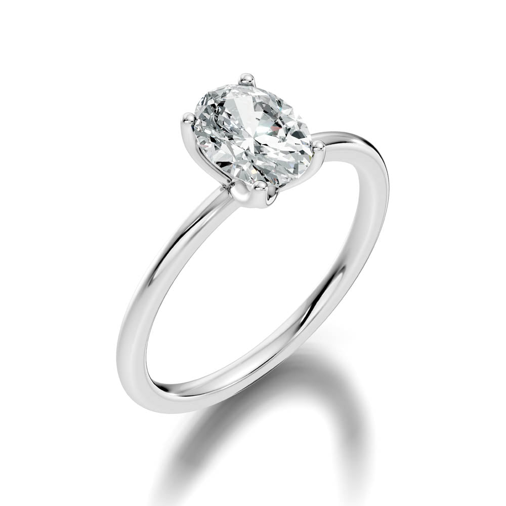 1.00 Ct. Oval Diamond Solitaire Ring with Classic Prong Setting (b7-b copy) 14