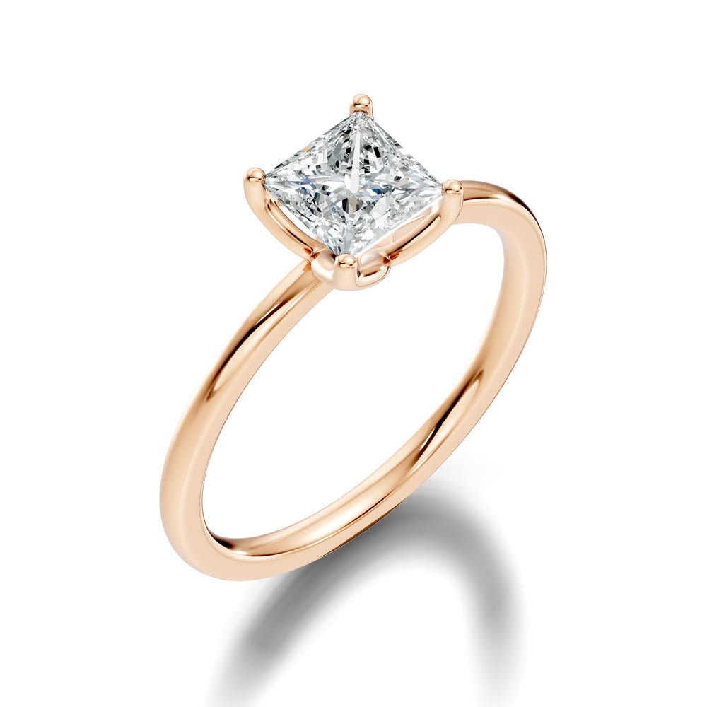 1.00 Ct. Princess Cut Diamond Classic Solitaire Ring (b7-c copy) 4