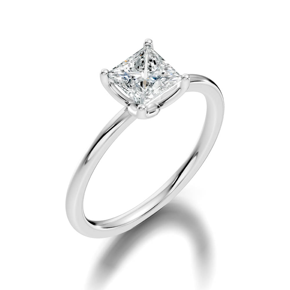 1.00 Ct. Princess-Cut Diamond Solitaire Ring with Four-Prong Setting (b7-c copy) 11