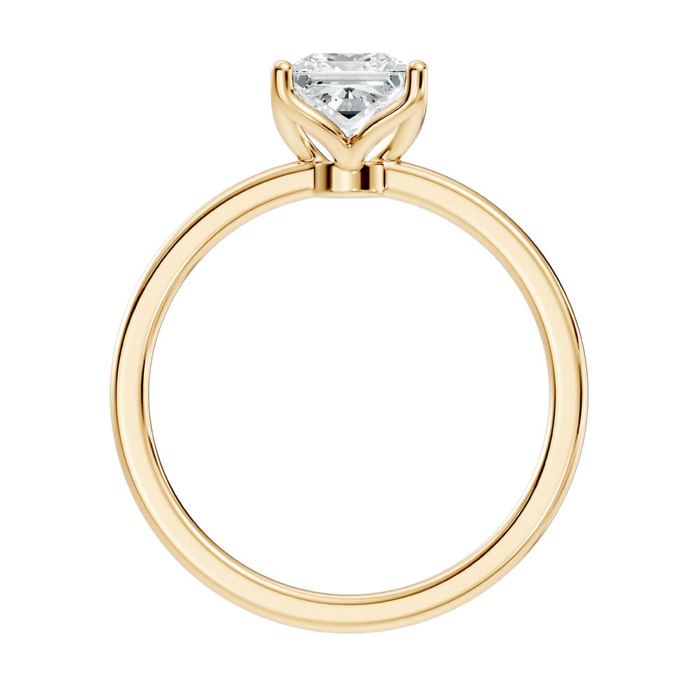 1.00 Ct. Princess Cut Diamond Classic Solitaire Ring (b7-c copy) 9