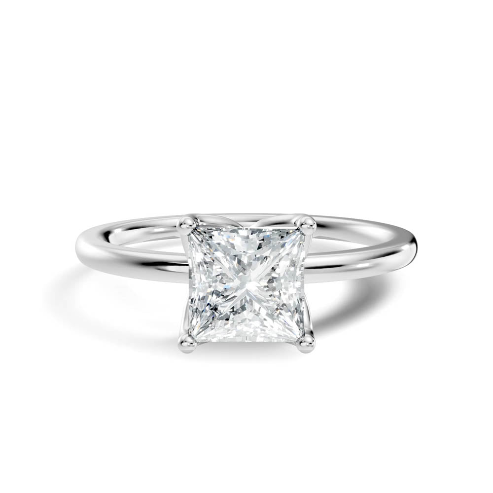 1.00 Ct. Princess-Cut Diamond Solitaire Ring with Four-Prong Setting (b7-c copy) 15
