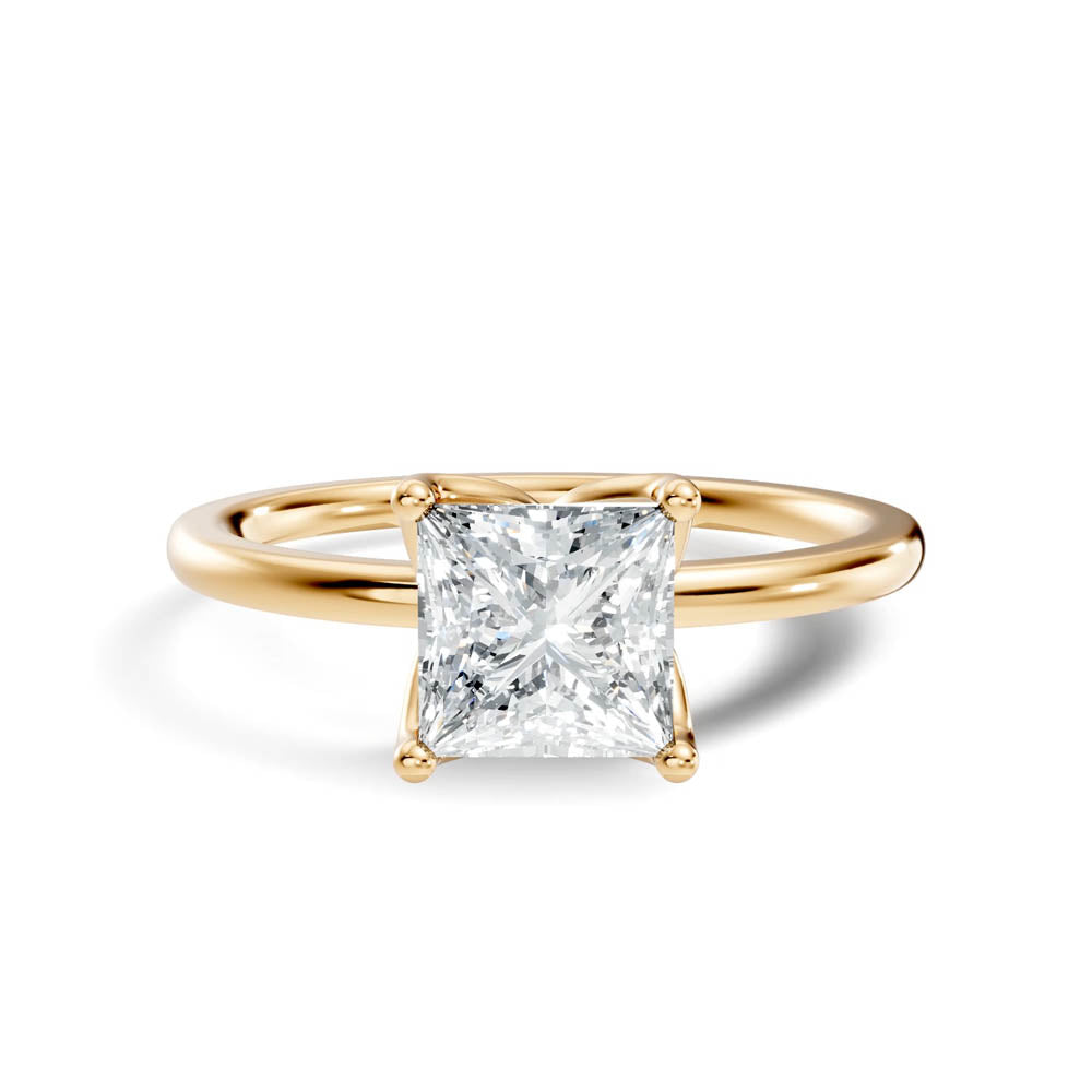 1.00 Ct. Princess-Cut Diamond Solitaire Ring with Four-Prong Setting (b7-c copy) 3