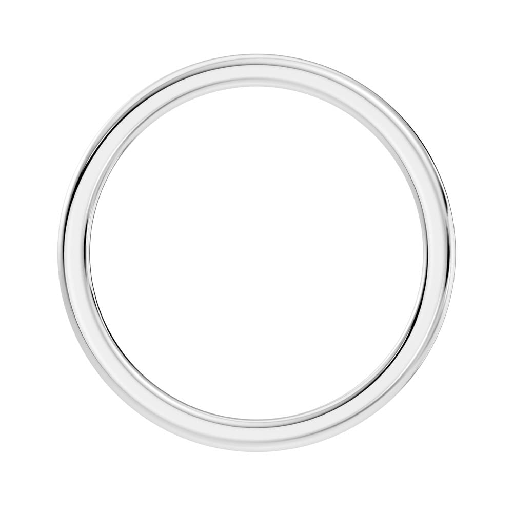 Classic Polished Wedding Band with Rounded Profile (b8-a copy) 12