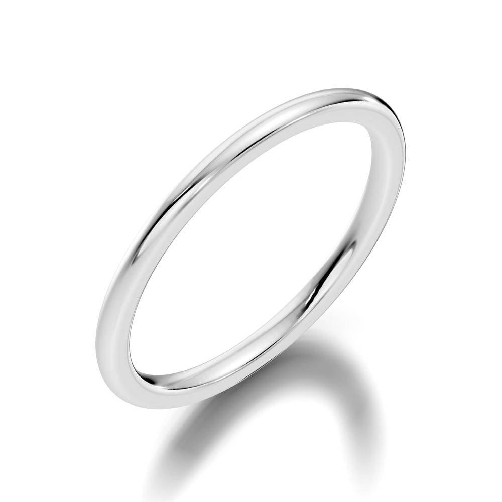 Classic Polished Wedding Band with Rounded Profile (b8-a copy) 15