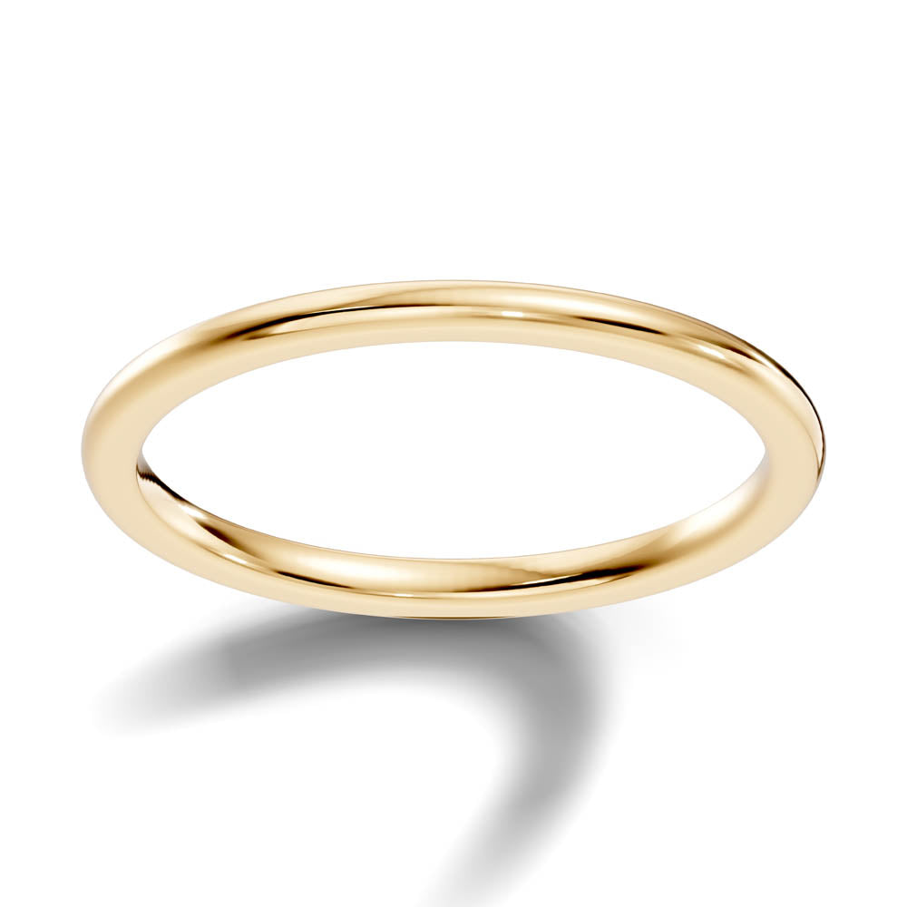 Classic Polished Wedding Band with Rounded Profile (b8-a copy)