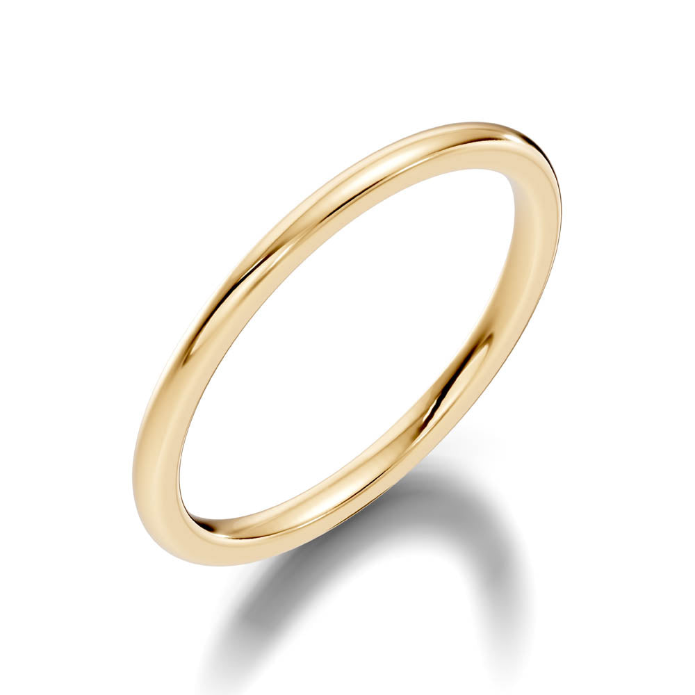 Classic Polished Wedding Band with Rounded Profile (b8-a copy)