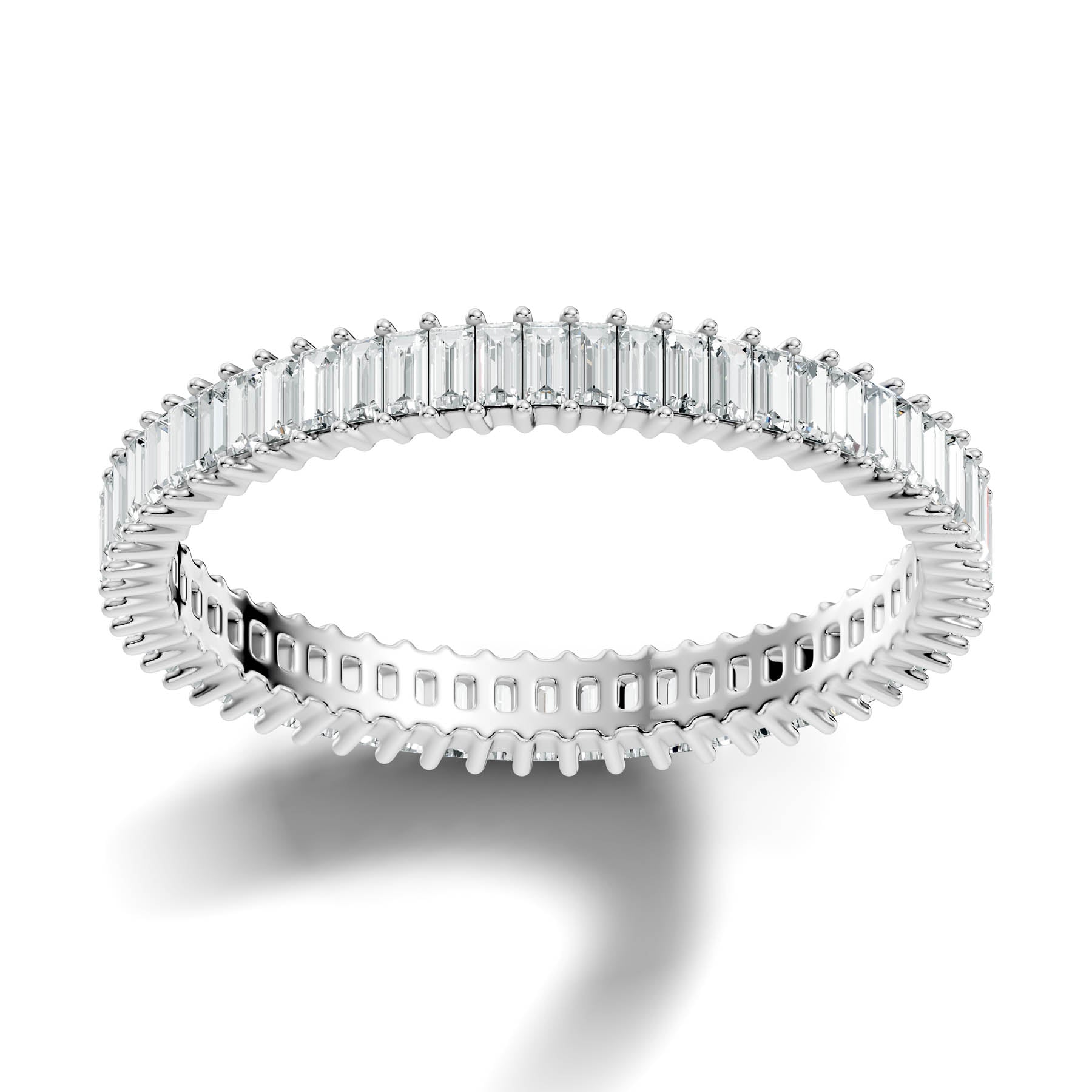 .86 Ct. Baguette Diamond Eternity Band with Shared Prong Setting (BE1X2)