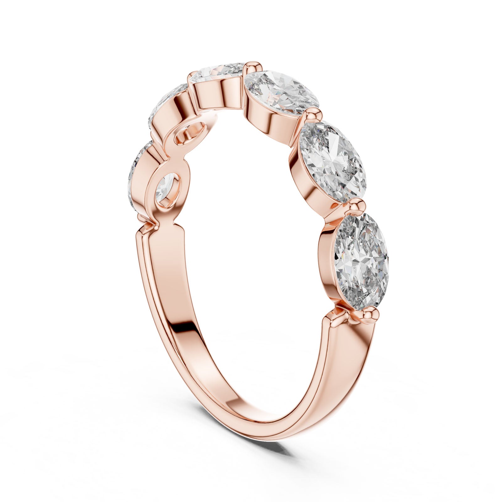 1.20 Ct. Oval Diamond Six-Stone Band Ring (DDLR-002) 12