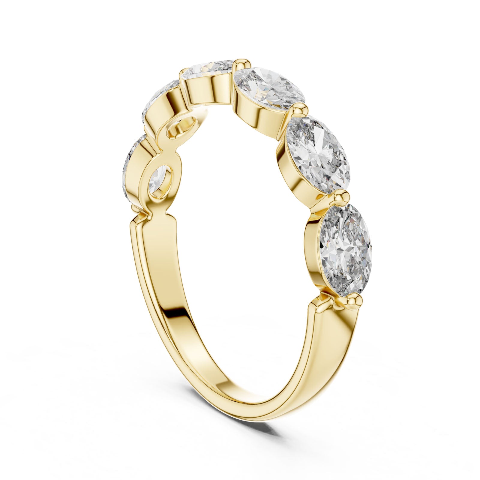 1.20 Ct. Oval Diamond Six-Stone Band Ring (DDLR-002)
