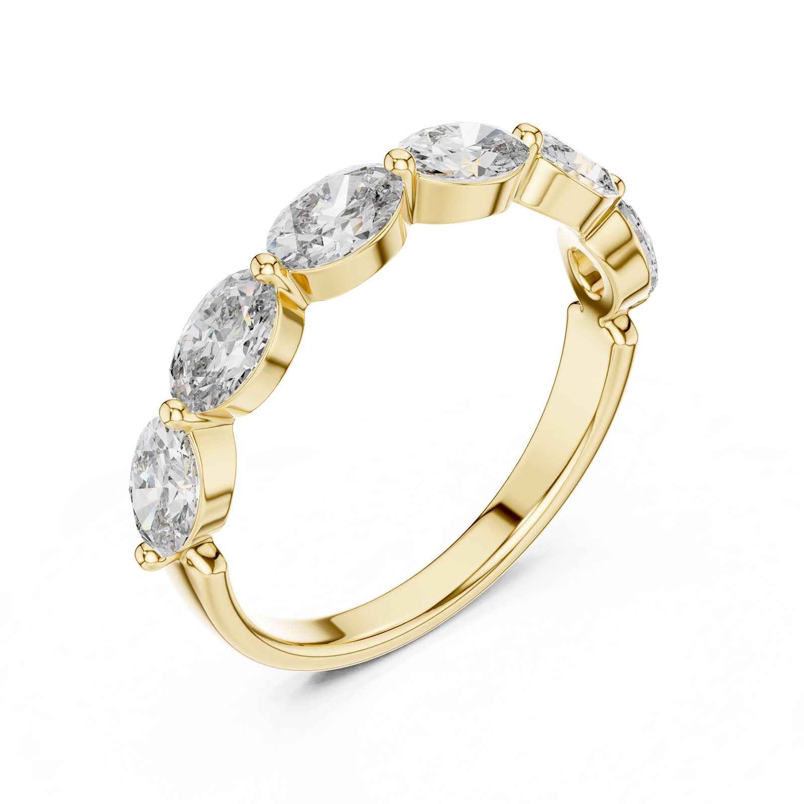 1.20 Ct. Oval Diamond Six-Stone Band Ring (DDLR-002) 5