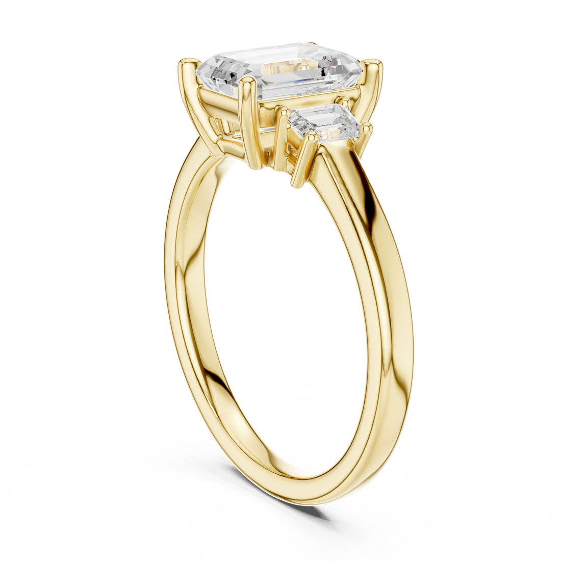 1.70 Ct. Classic Emerald Diamond Ring with Emerald Side Stones (DDLR-038-EM) 3