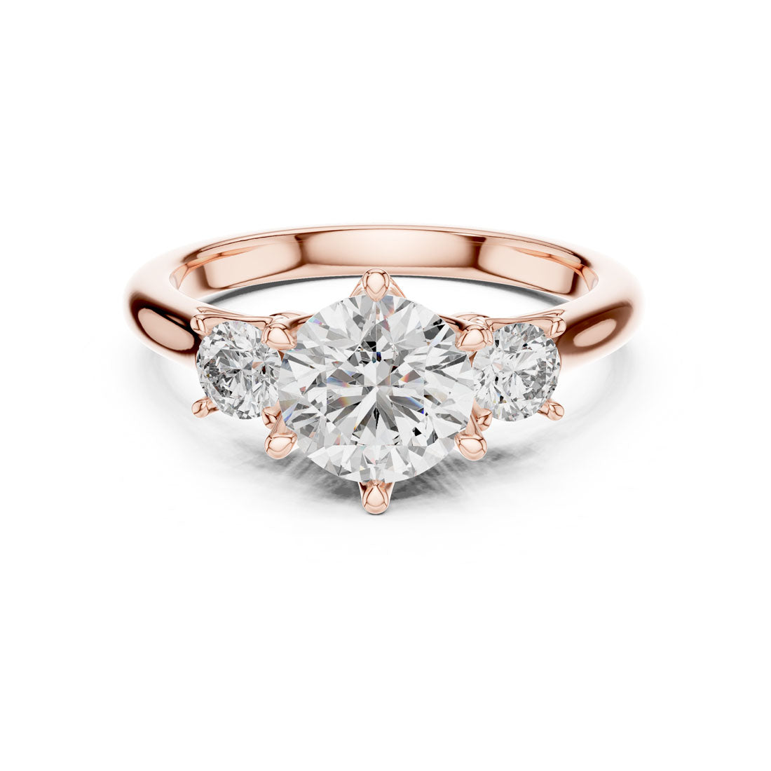 1.81 Ct. Three-Stone Round Diamond Engagement Ring (DDLR-041) 3